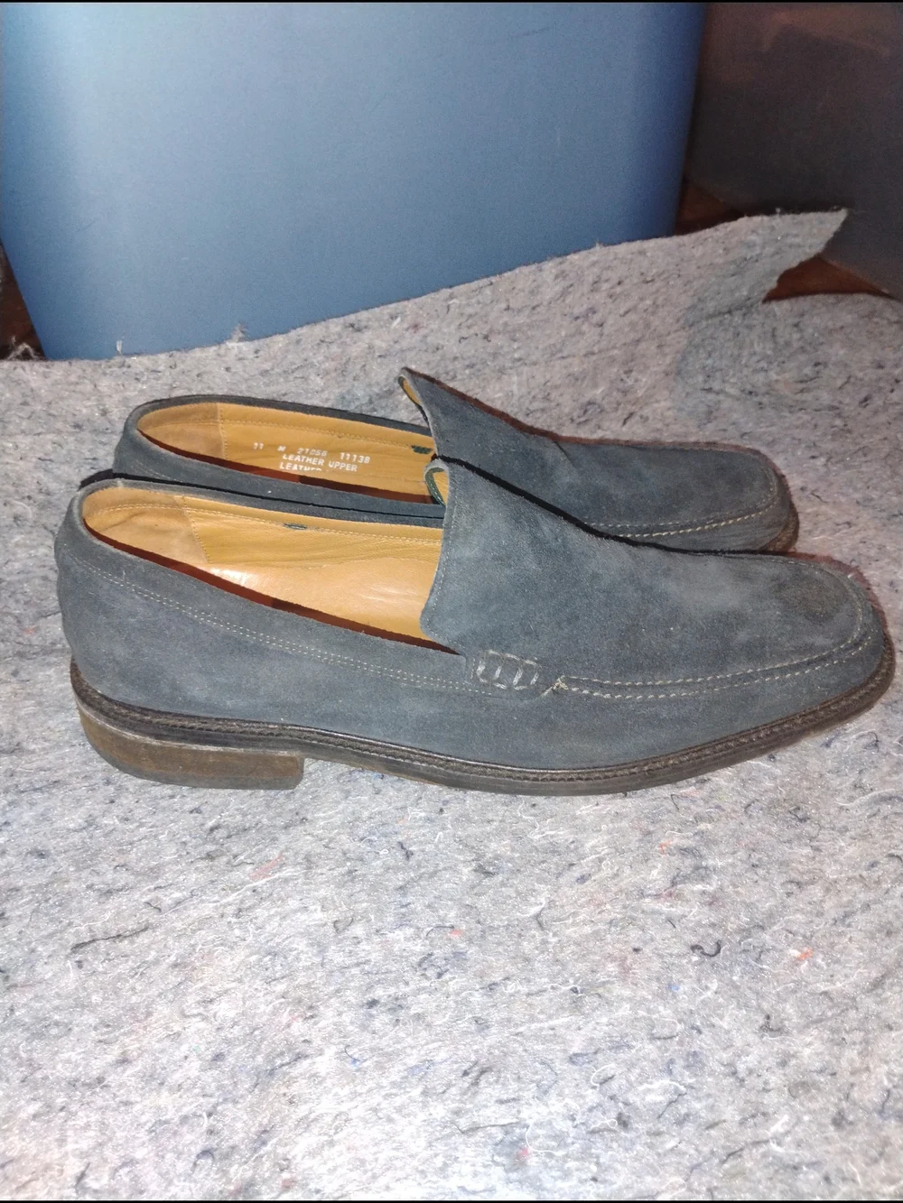 Bostonian Men's Suede Loafers in Gray